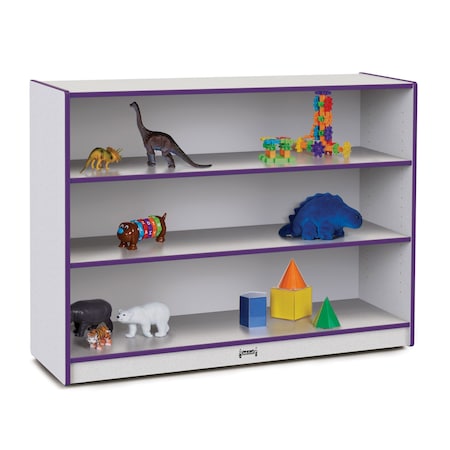 Jonti-Craft Rainbow Accents Super-Sized Adjustable Mobile Straight-Shelf, Purple 26932JCWW004